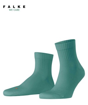 Pánské Ponožky Falke Run Rib Short sock Zelene | 5703MUXLC