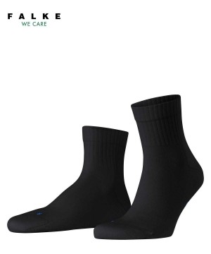 Pánské Ponožky Falke Run Rib Short sock Černé | 3596GUQSH