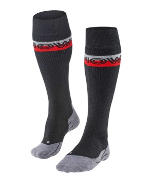 Pánské Ponožky Falke SK2 Intermediate Skiing Knee-high Socks Černé | 6184MUCBD