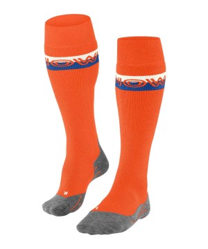 Pánské Ponožky Falke SK2 Intermediate Skiing Knee-high Socks Oranžové | 4870ZUHFM