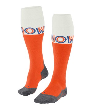 Pánské Ponožky Falke SK4 Advanced Skiing Knee-high Socks Oranžové | 9208TMIEA