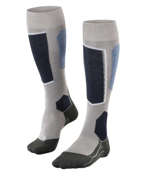 Pánské Ponožky Falke SK6 Pro Skiing Knee-high Socks Šedé | 4925IBJLE