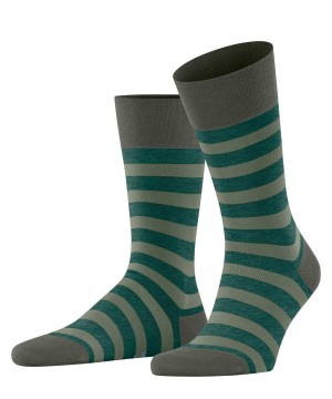 Pánské Ponožky Falke Sensitive Mapped Line Socks Zelene | 6138HULCS