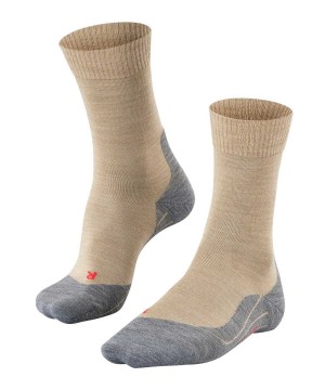 Pánské Ponožky Falke TK5 Wander Trekking Socks Béžový | 4275DPVWH