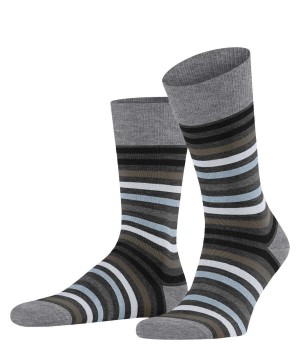 Pánské Ponožky Falke Tinted Stripe Socks Šedé | 4961YGZRS