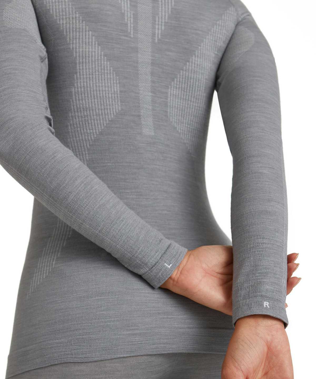 Dámské Košile S Dlouhým Rukávem Falke Long sleeve shirt Wool-Tech Šedé | 4196AZMFH