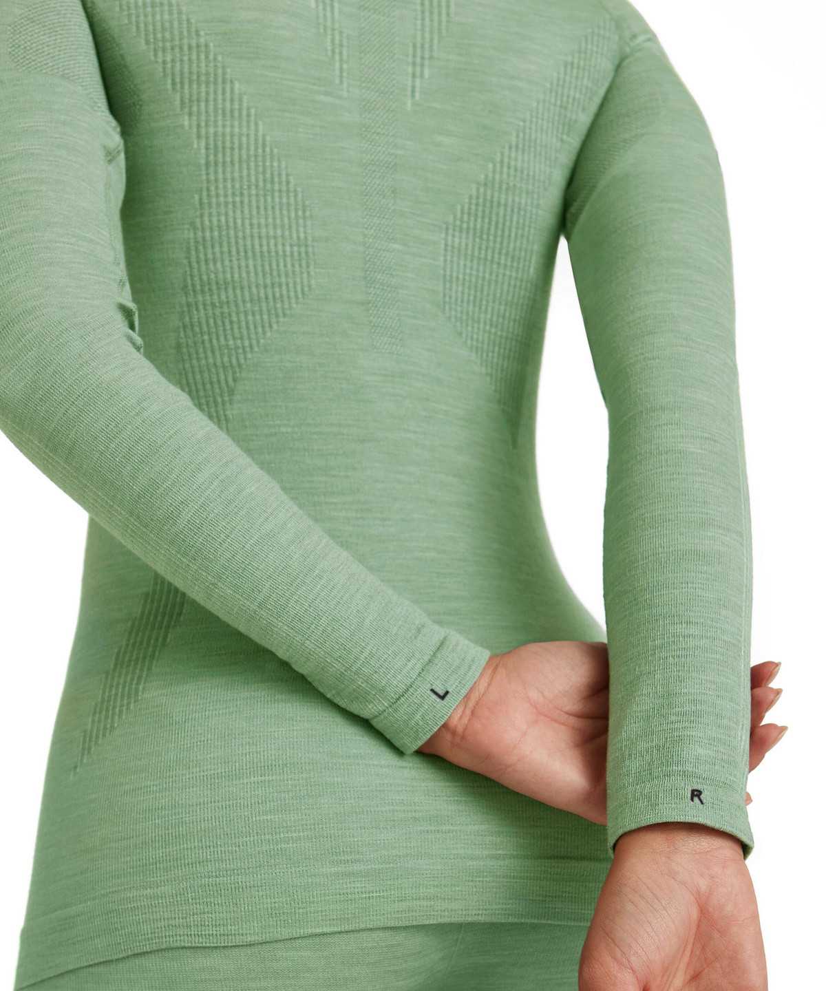 Dámské Košile S Dlouhým Rukávem Falke Long sleeve shirt Wool-Tech Zelene | 1324UDSKR