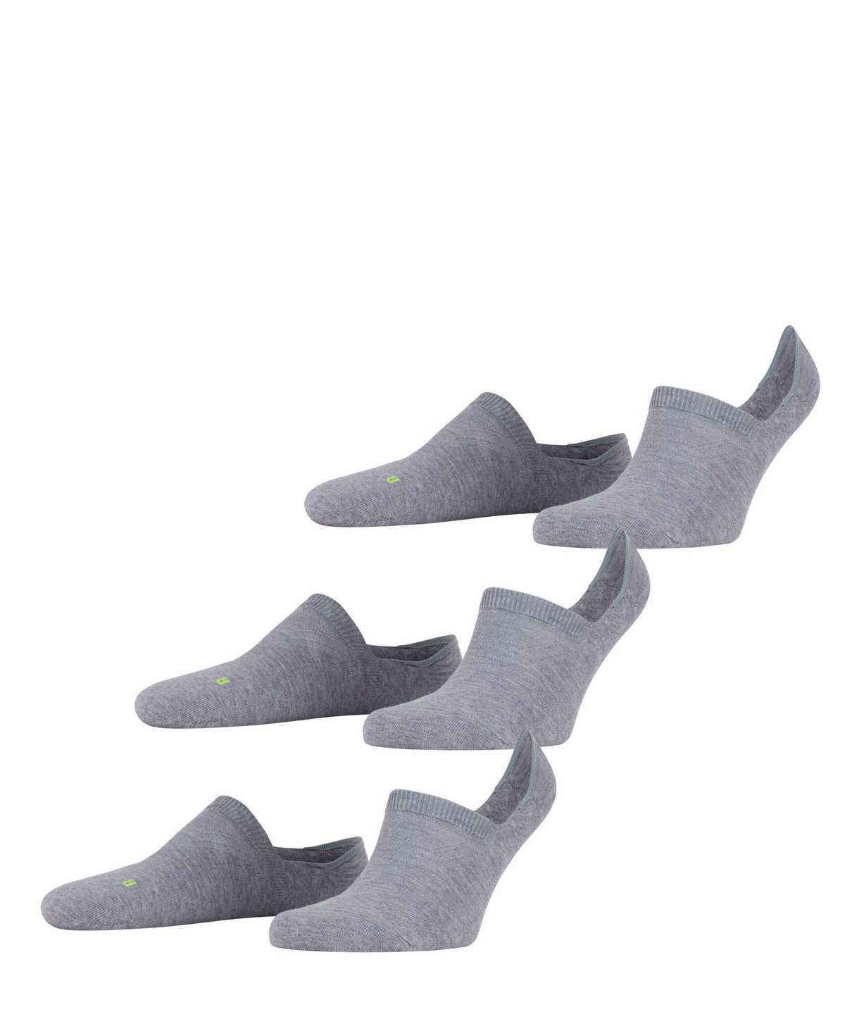 Dámské No Show Socks Falke Cool Kick 3-Pack Invisibles Šedé | 0418AMGTX