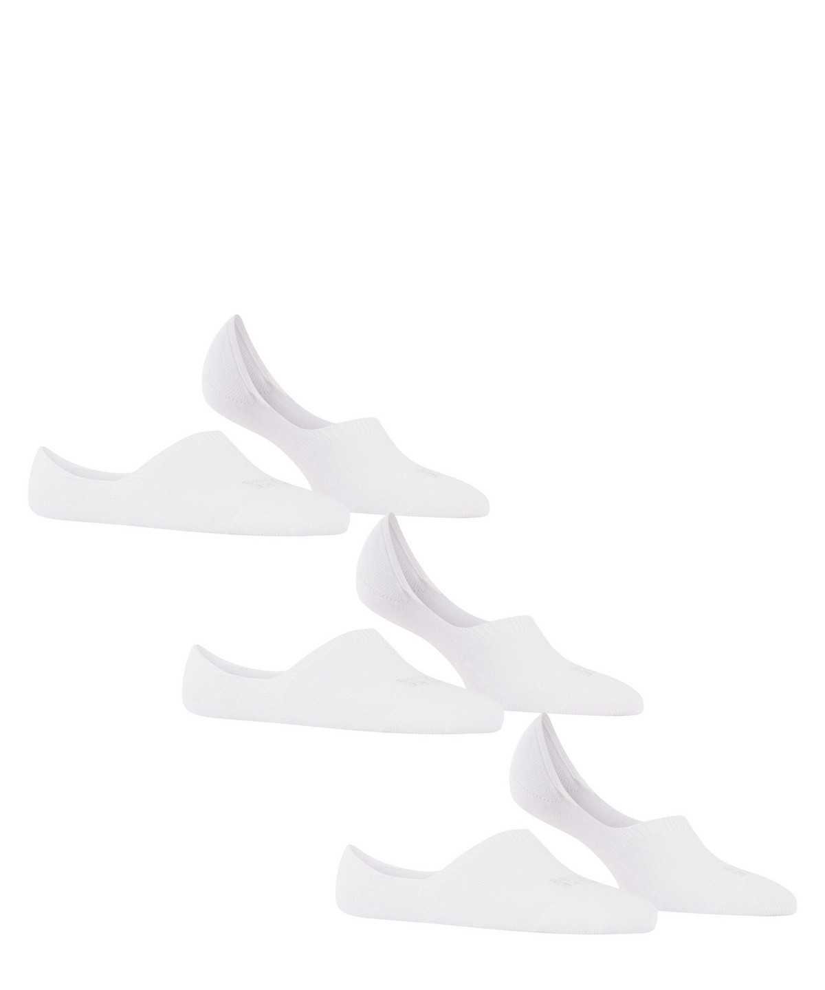 Dámské No Show Socks Falke Step 3-Pack Invisibles Bílé | 6897DLRKG