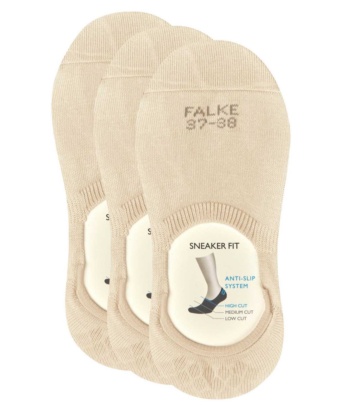 Dámské No Show Socks Falke Step 3-Pack Invisibles Béžový | 8459TRHYN