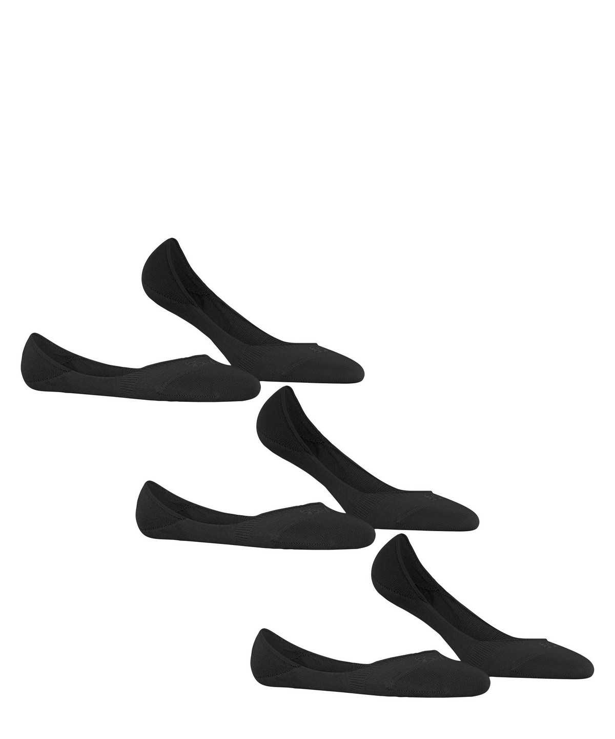 Dámské No Show Socks Falke Step 3-Pack Invisibles Černé | 9130ZGLEQ