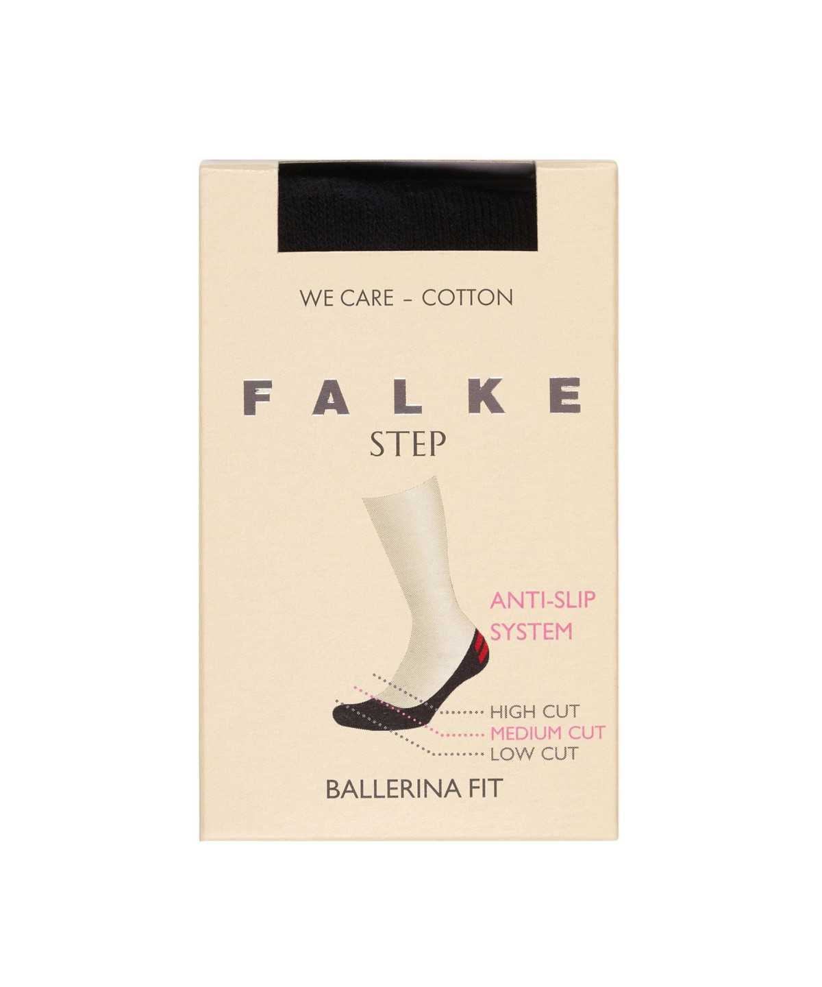 Dámské No Show Socks Falke Step Medium Cut Box Invisibles Černé | 2374XOPCQ