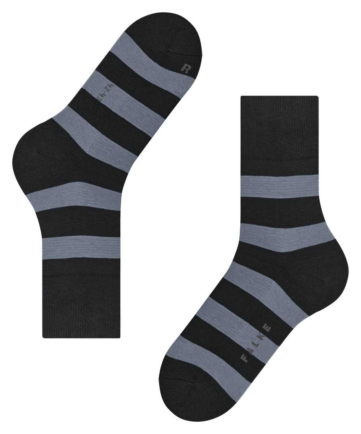 Dámské Ponožky Falke Block Stripe Socks Černé | 4305BYMEI