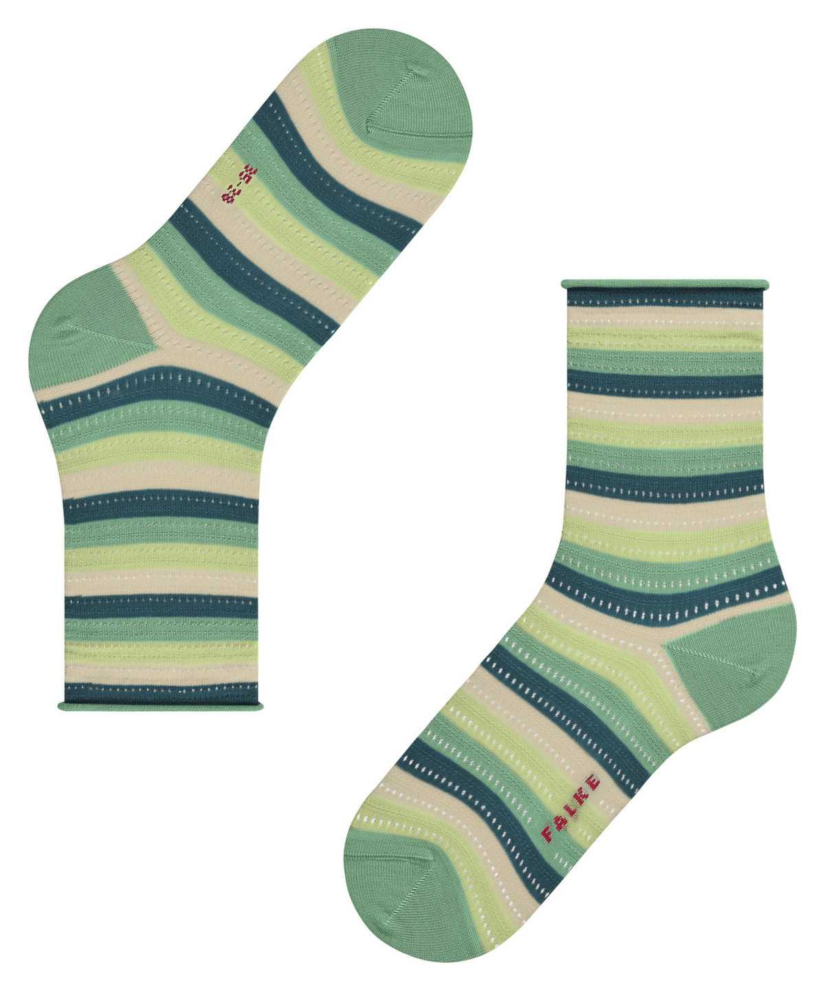 Dámské Ponožky Falke Dopamine Stripe Socks Zelene | 8592XFQTM