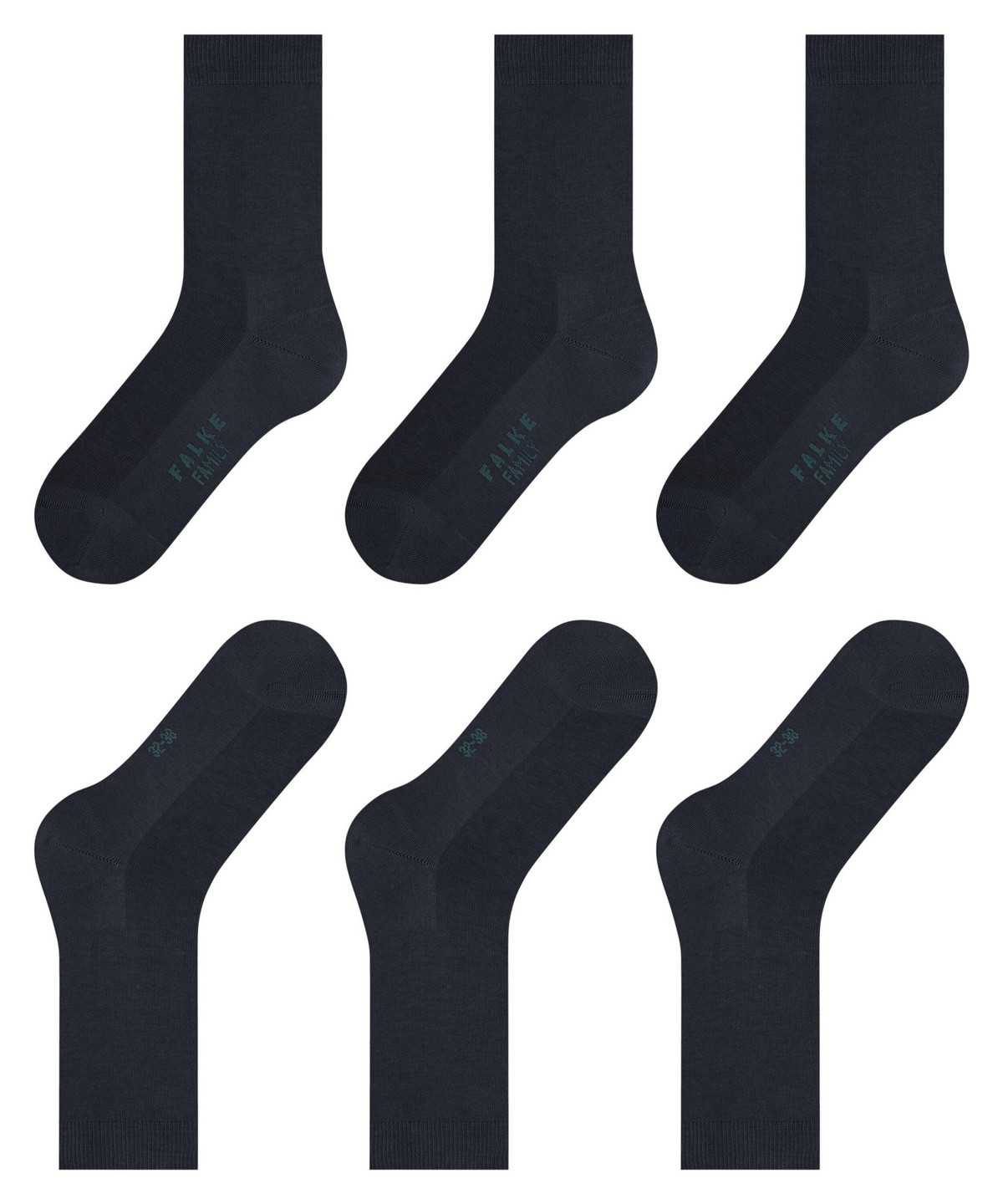 Dámské Ponožky Falke Family 3-Pack Socks Blankyt | 5420VTCFB