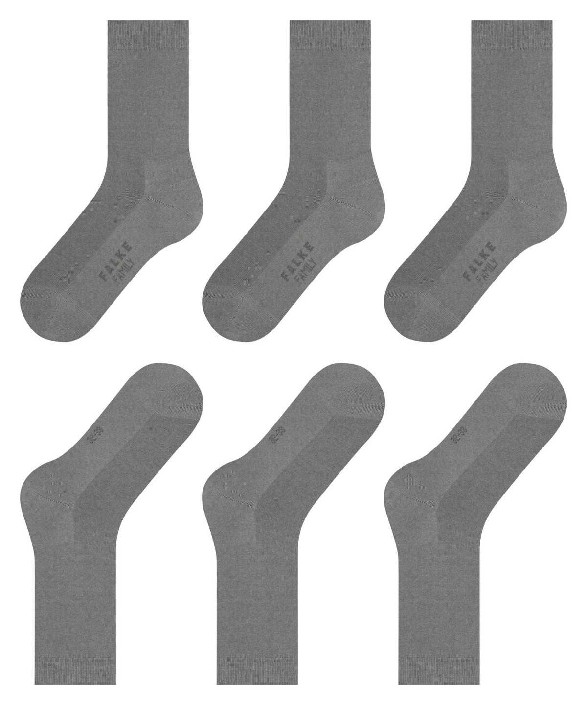 Dámské Ponožky Falke Family 3-Pack Socks Šedé | 5671EGHSO