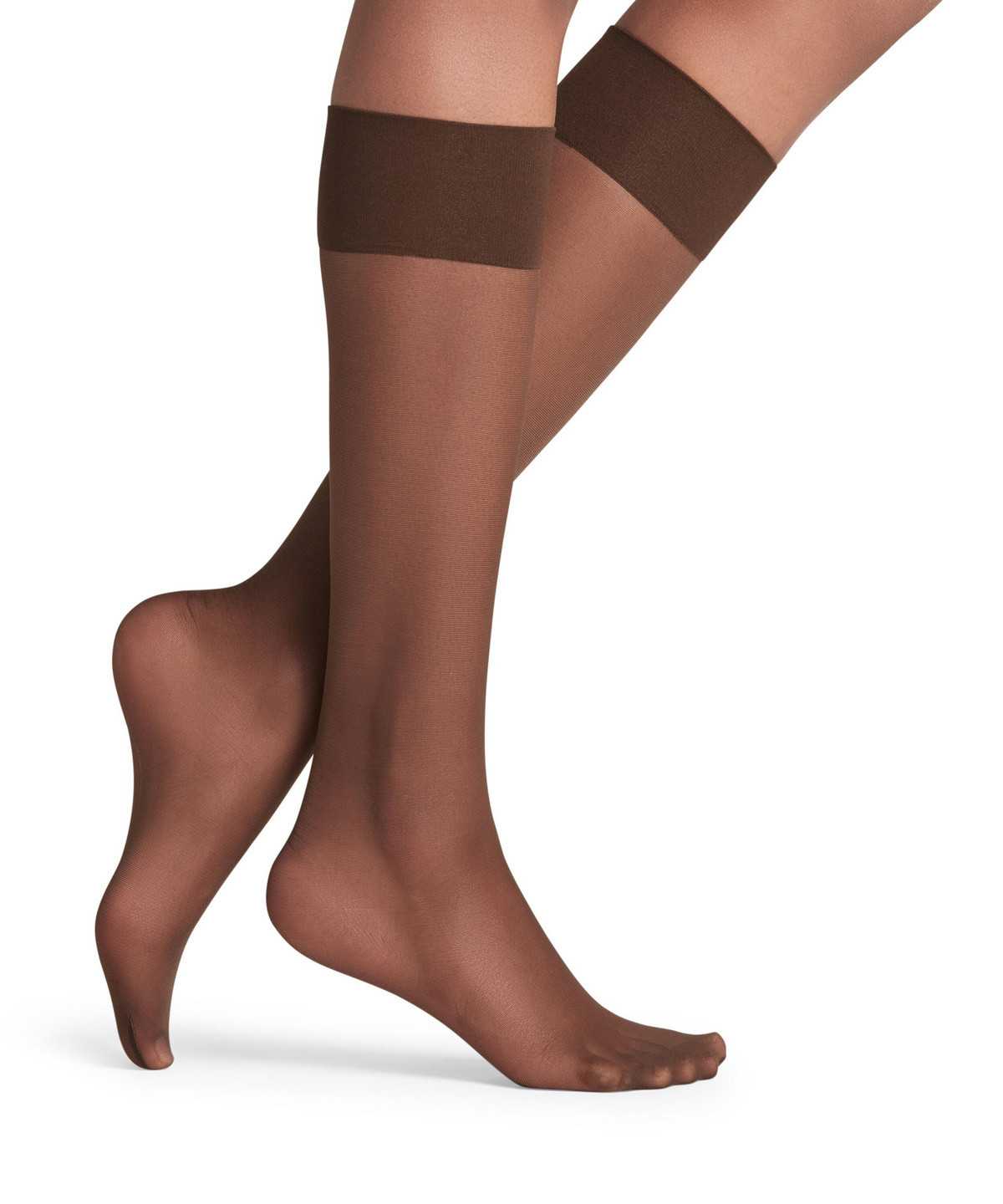 Dámské Ponožky Falke Pure Matt 20 DEN Knee-high Socks Hnědé | 6098JQZXW