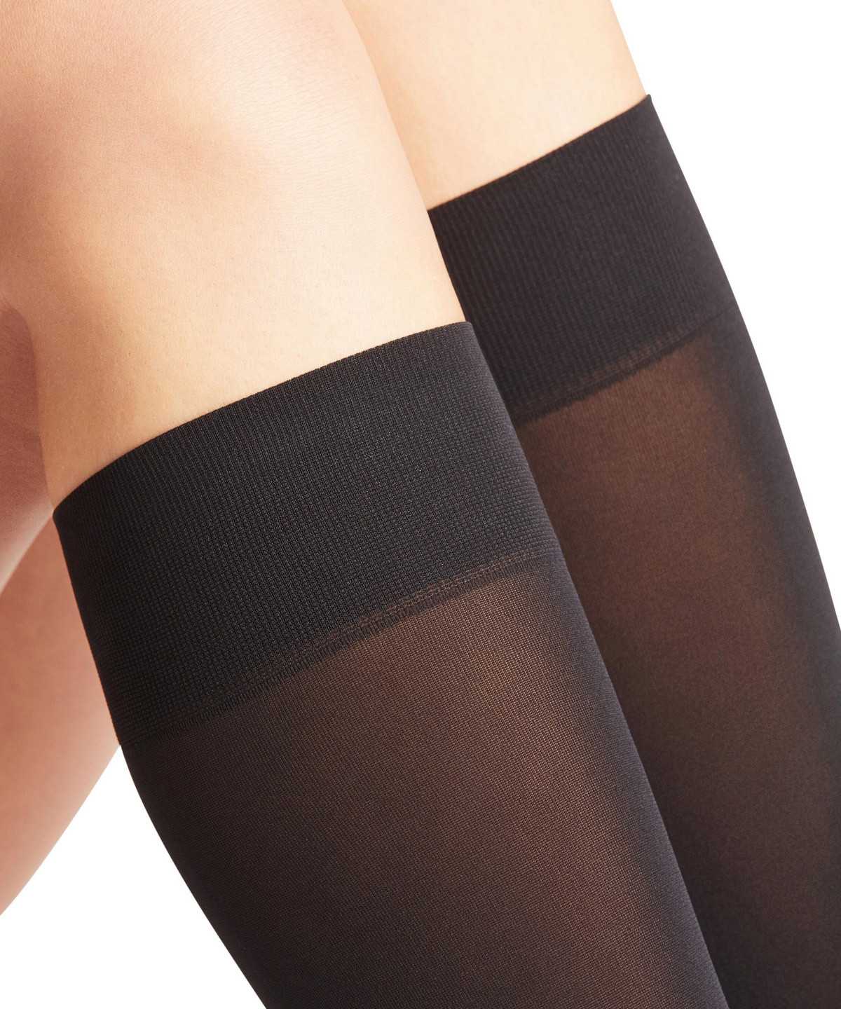 Dámské Ponožky Falke Pure Matt 50 DEN Knee-high Socks Černé | 5849SPQGB