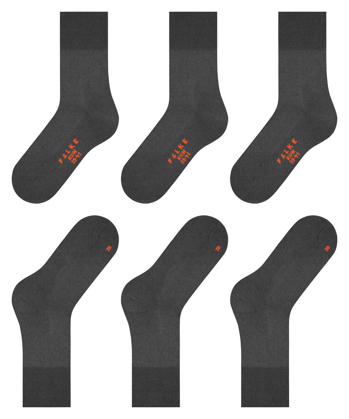 Dámské Ponožky Falke Run 3-Pack Socks Šedé | 0293XVMQS