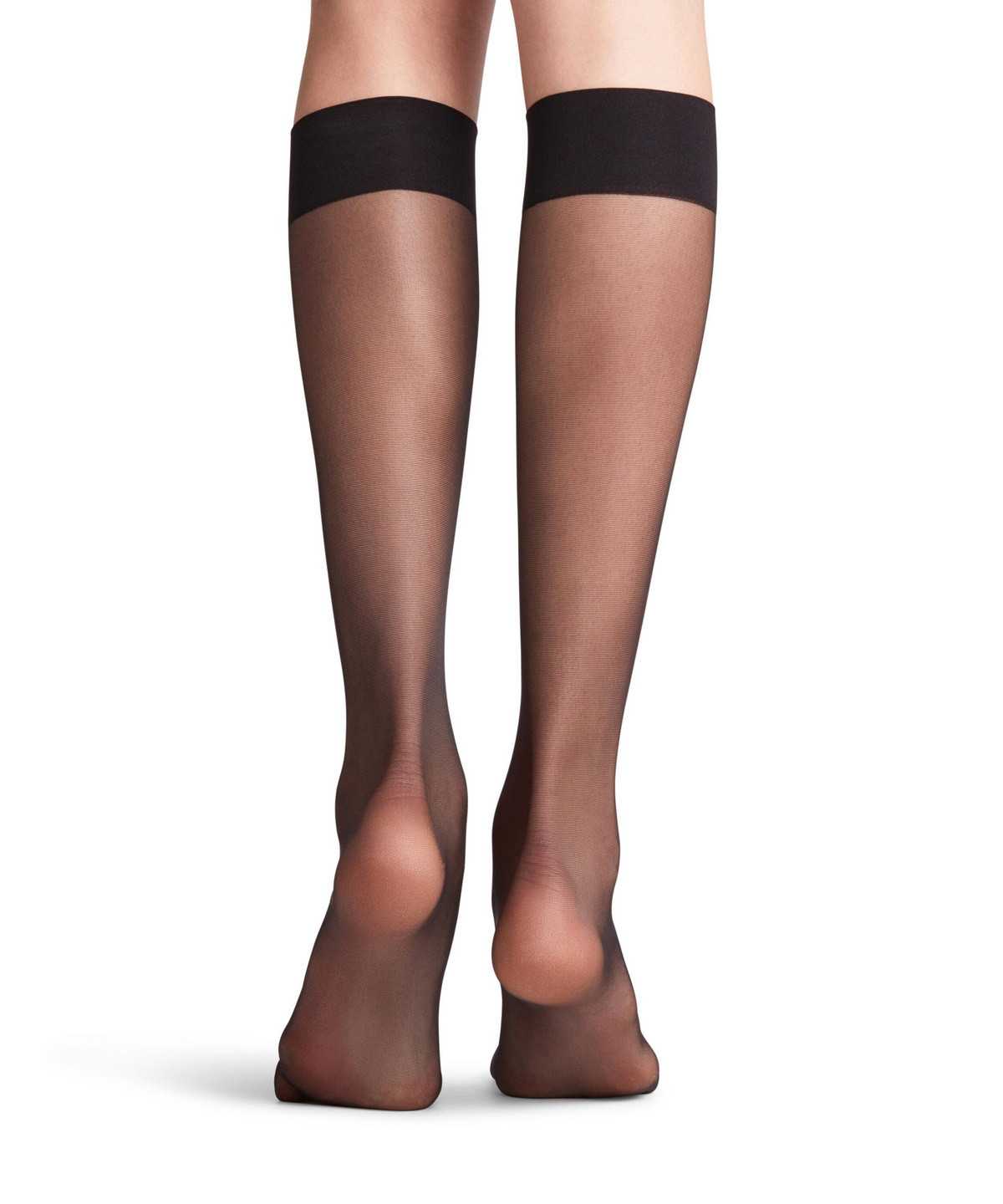 Dámské Ponožky Falke Seidenglatt 15 DEN Knee-high Socks Černé | 7036SZRKT