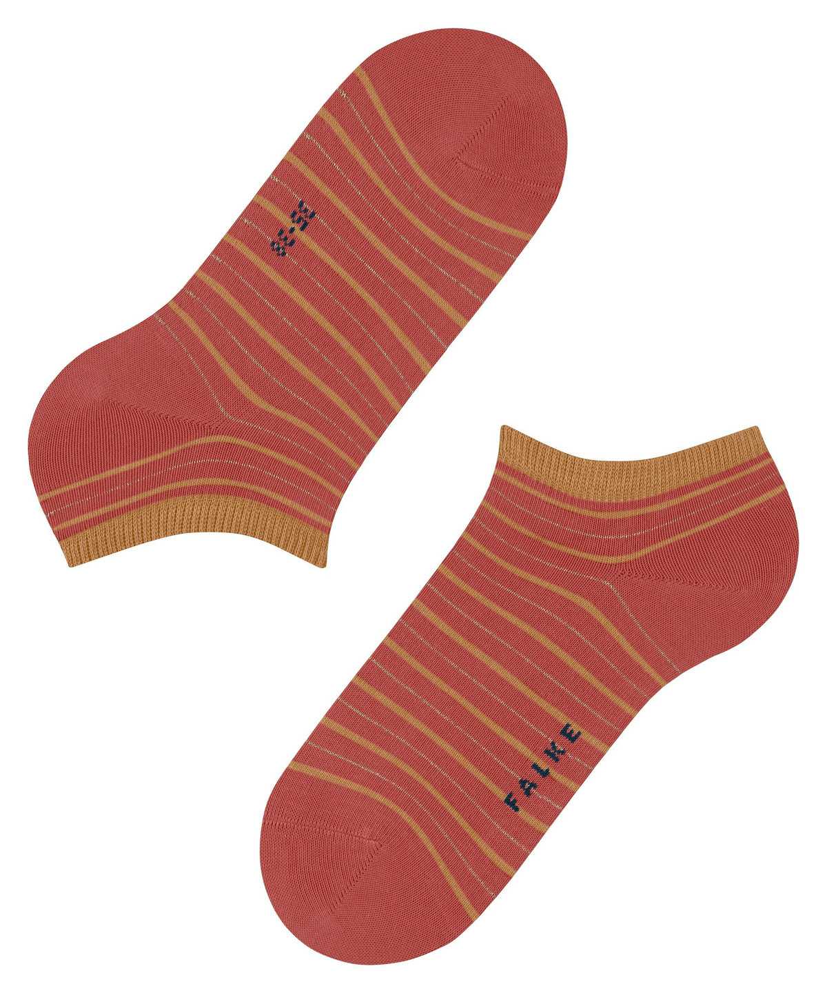 Dámské Ponožky Falke Stripe Shimmer Sneaker Socks Červené | 9841FMWGR