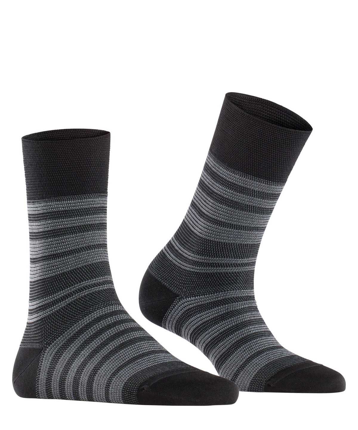 Dámské Ponožky Falke Sunset Stripe Socks Černé | 0185WSVCK