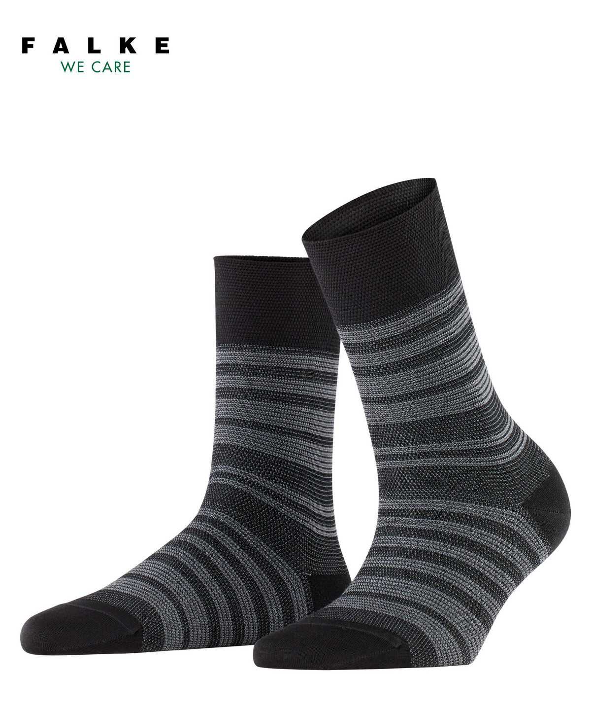 Dámské Ponožky Falke Sunset Stripe Socks Černé | 0185WSVCK