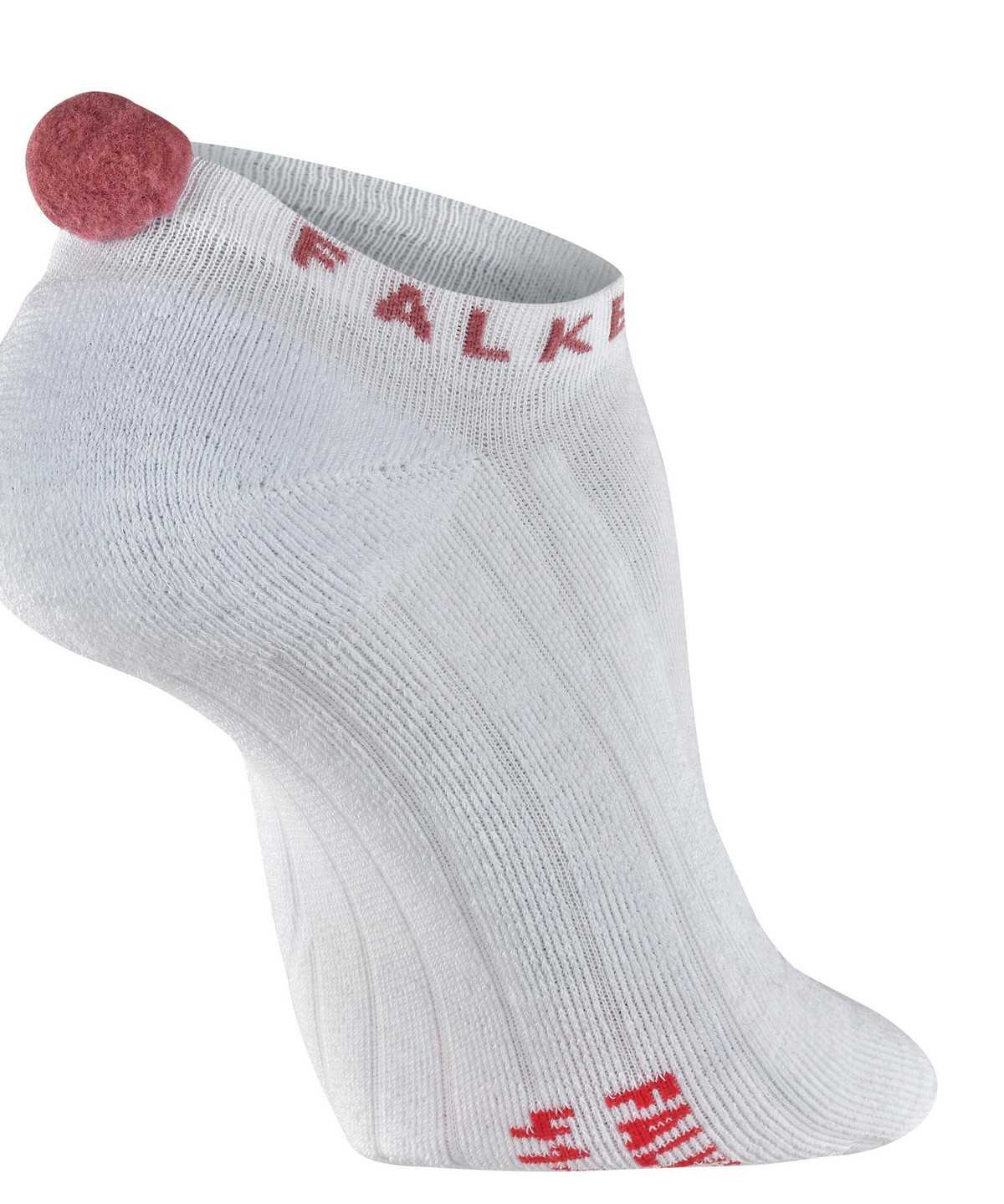 Dámské Sports Socks Falke GO2 Pompom Golf Invisibles Bílé | 2916VYEXN