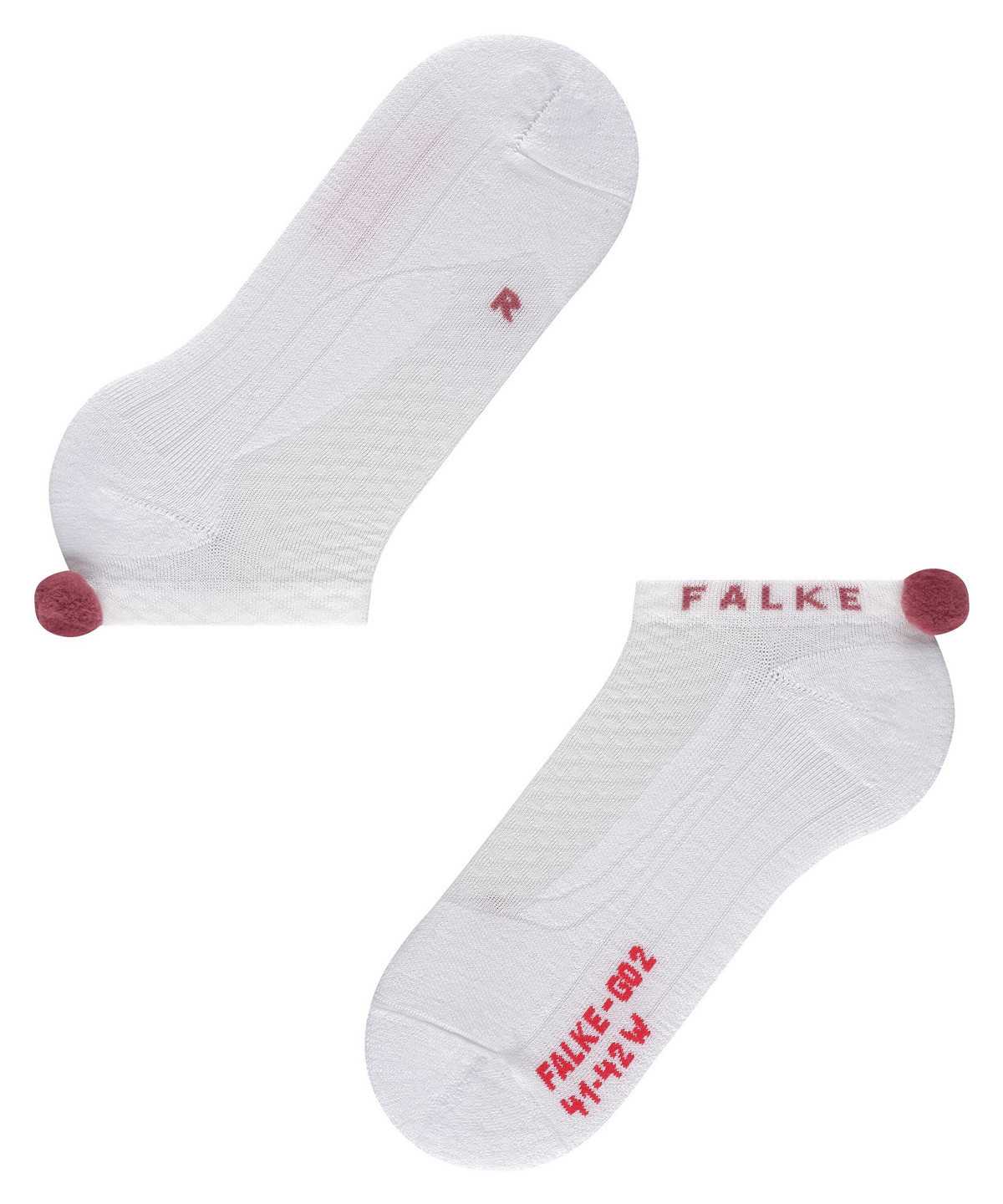 Dámské Sports Socks Falke GO2 Pompom Golf Invisibles Bílé | 2916VYEXN