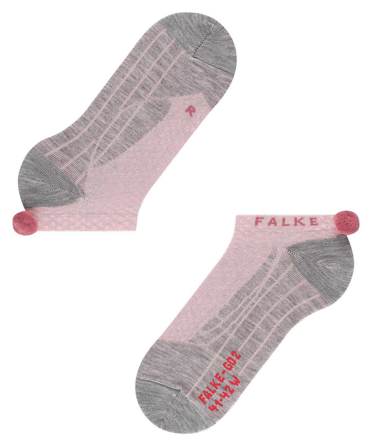 Dámské Sports Socks Falke GO2 Pompom Golf Invisibles Růžové | 8421QKHDC