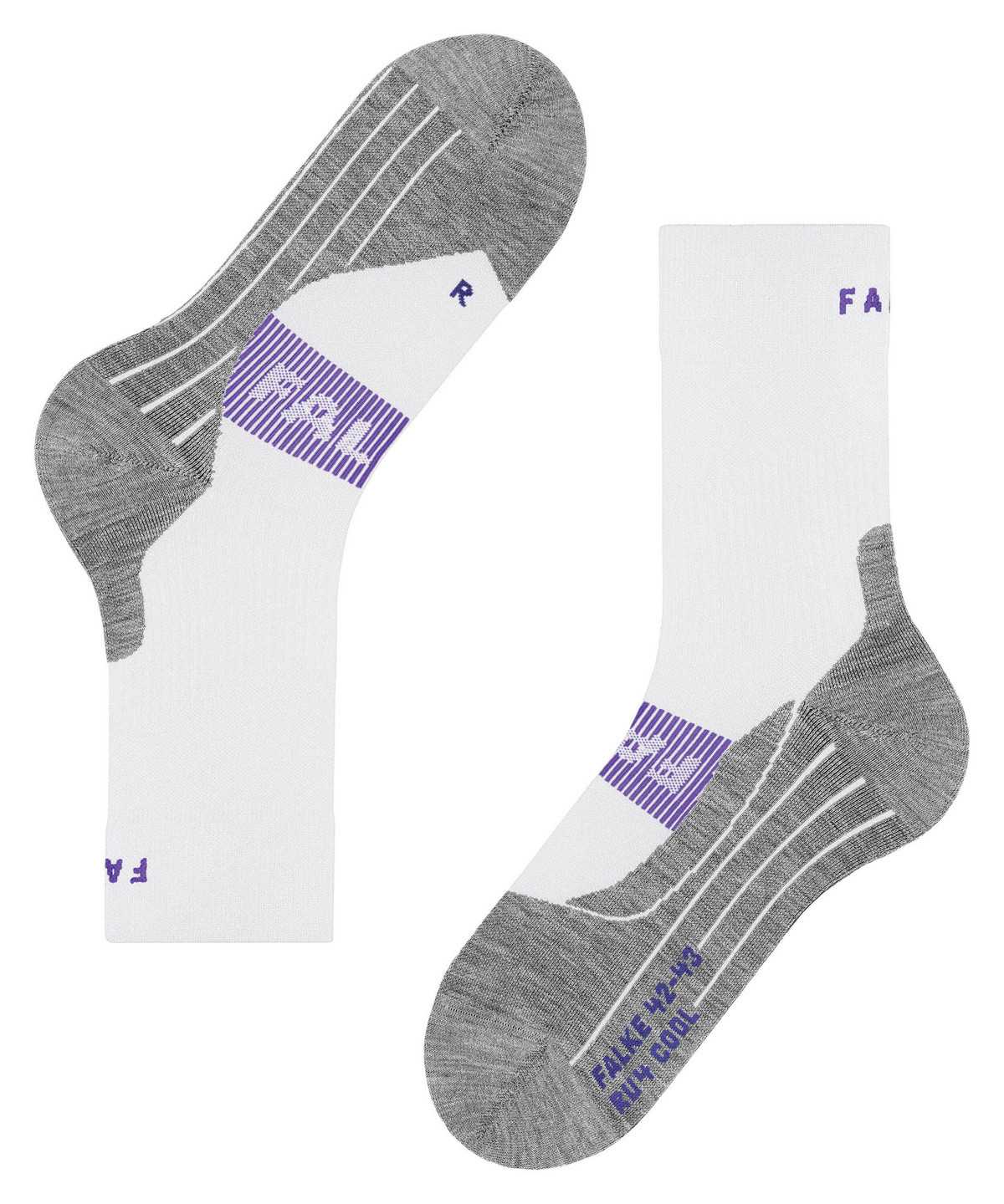 Dámské Sports Socks Falke RU4 Endurance Cool Running Socks Bílé | 9418NDELC