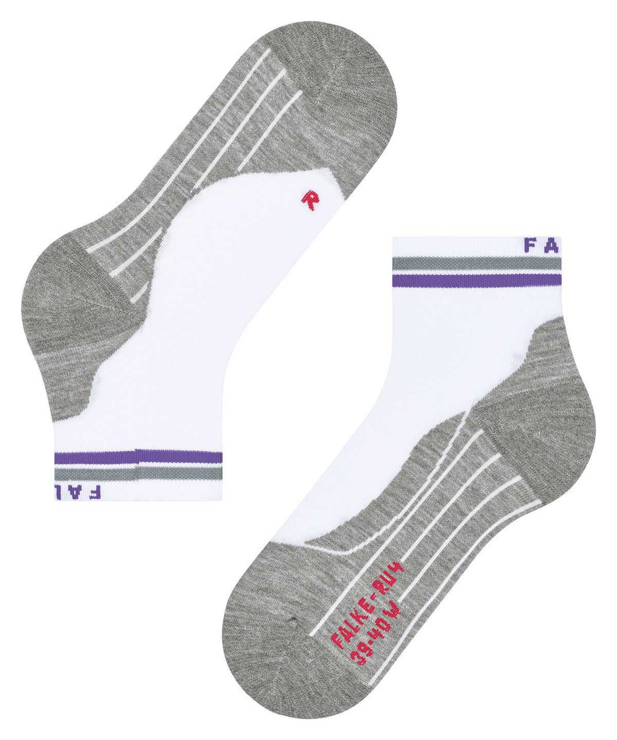 Dámské Sports Socks Falke RU4 Endurance Short Reflect Running Short sock Bílé | 7284PRDZQ