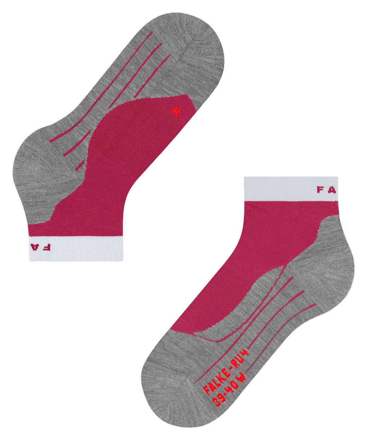 Dámské Sports Socks Falke RU4 Endurance Short Running Short sock Červené | 5318GBUZI