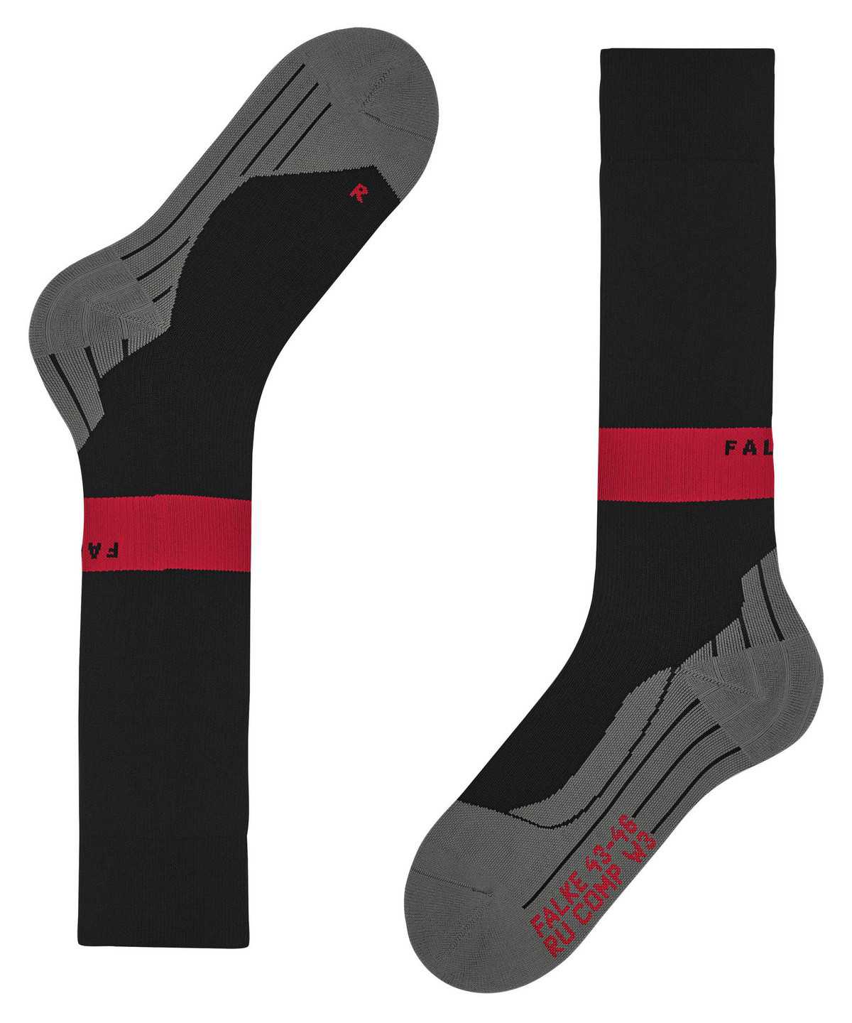 Dámské Sports Socks Falke RU Compression Energy Running Knee-high Socks Černé | 4256BSKVC