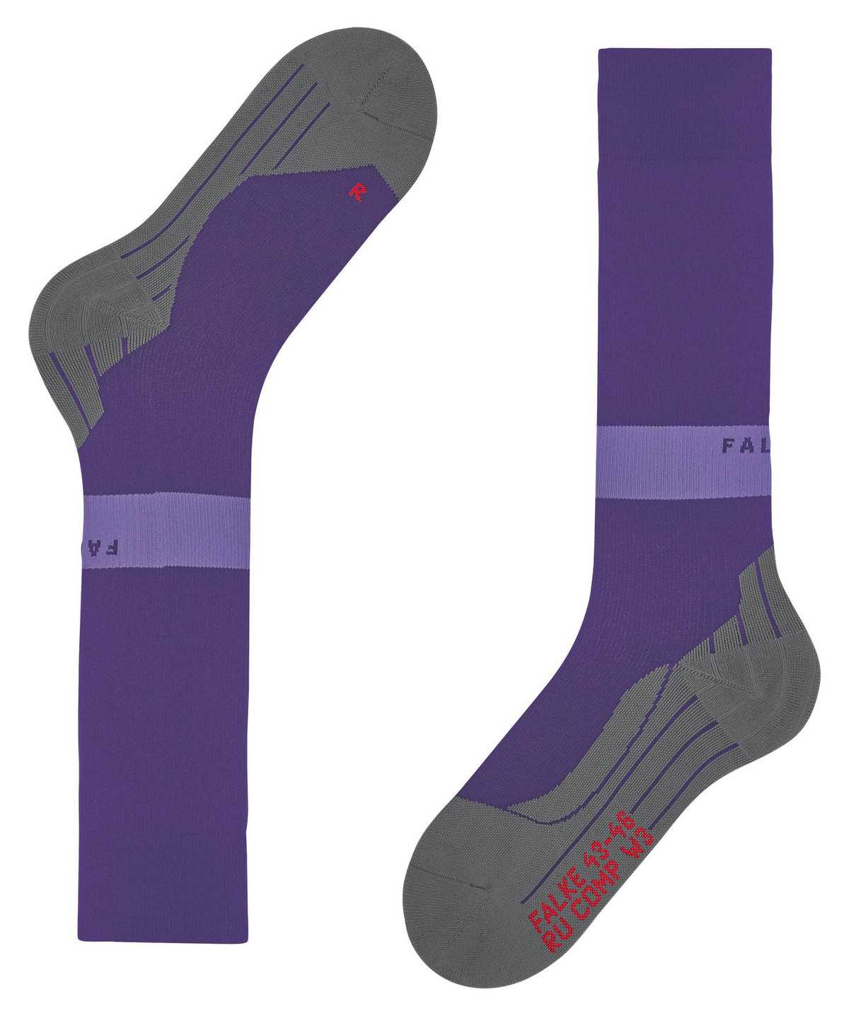 Dámské Sports Socks Falke RU Compression Energy Running Knee-high Socks Fialové | 5864KMATG