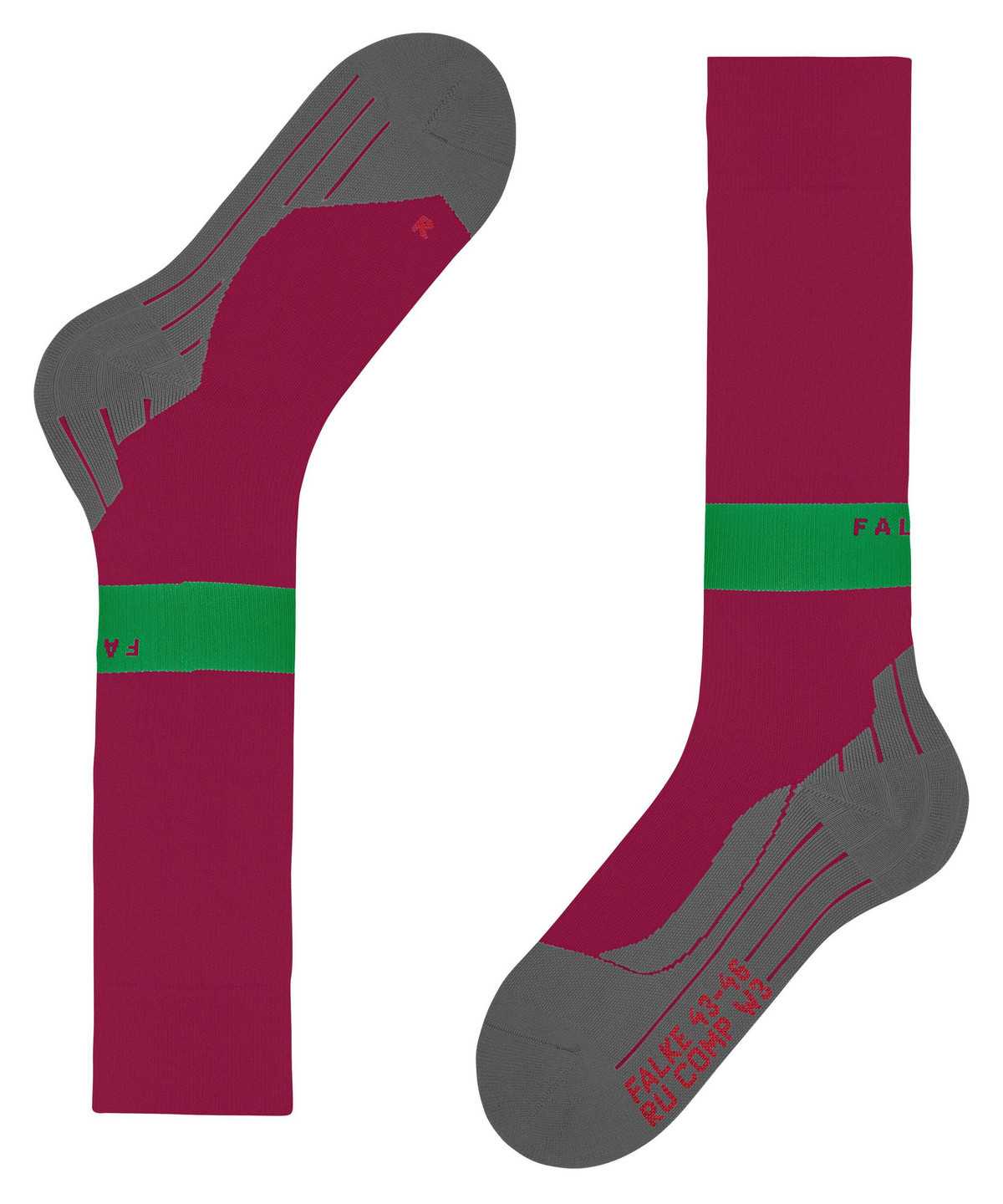 Dámské Sports Socks Falke RU Compression Energy Running Knee-high Socks Červené | 4786HLNQY