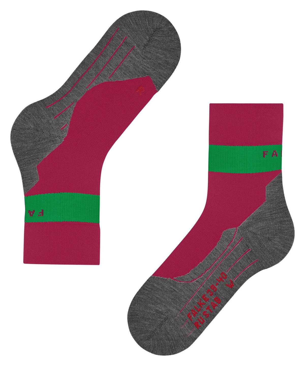 Dámské Sports Socks Falke RU Compression Stabilizing Running Socks Červené | 2965VHZNT