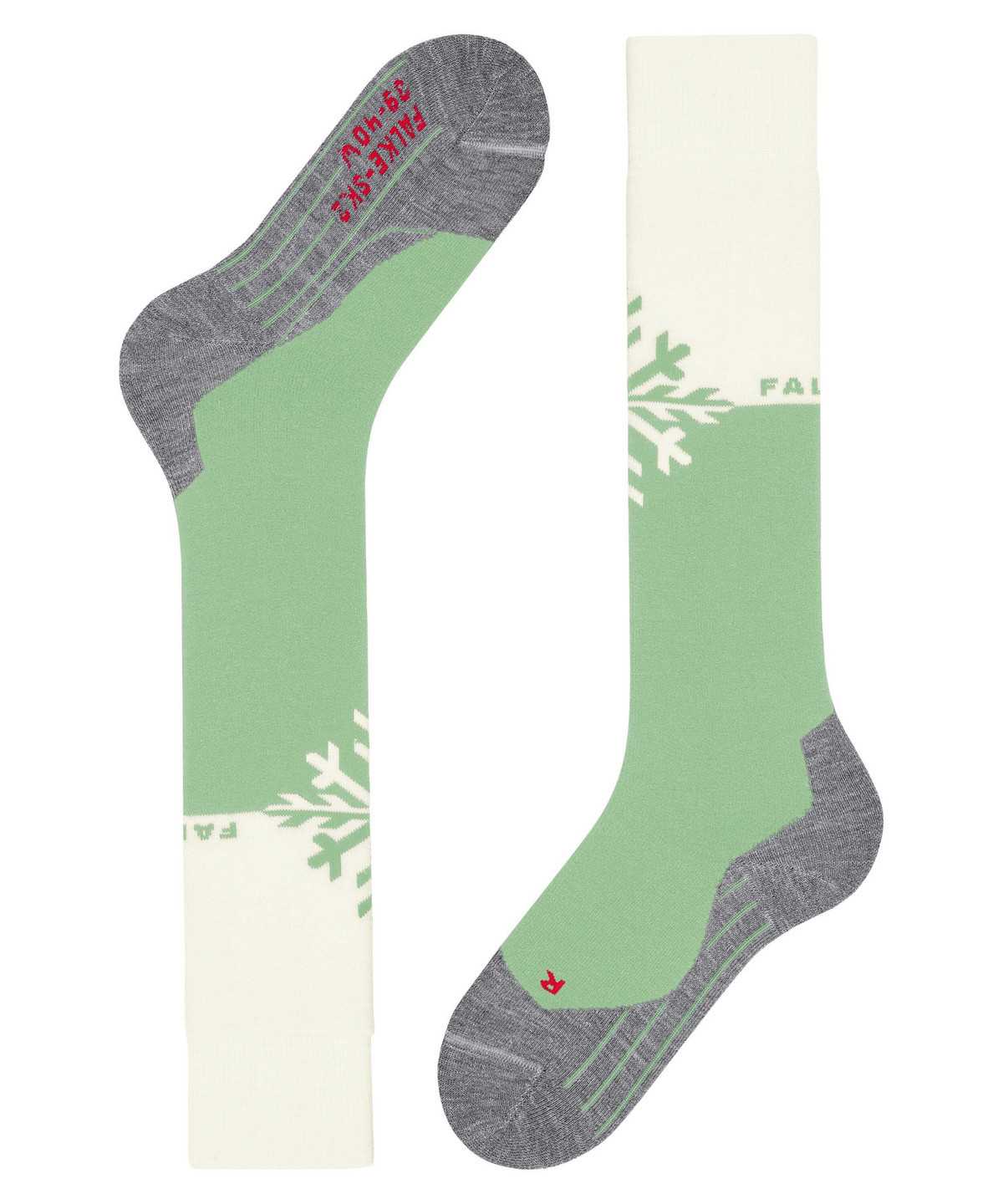 Dámské Sports Socks Falke SK2 Intermediate Skiing Knee-high Socks Zelene | 0732IJHWA