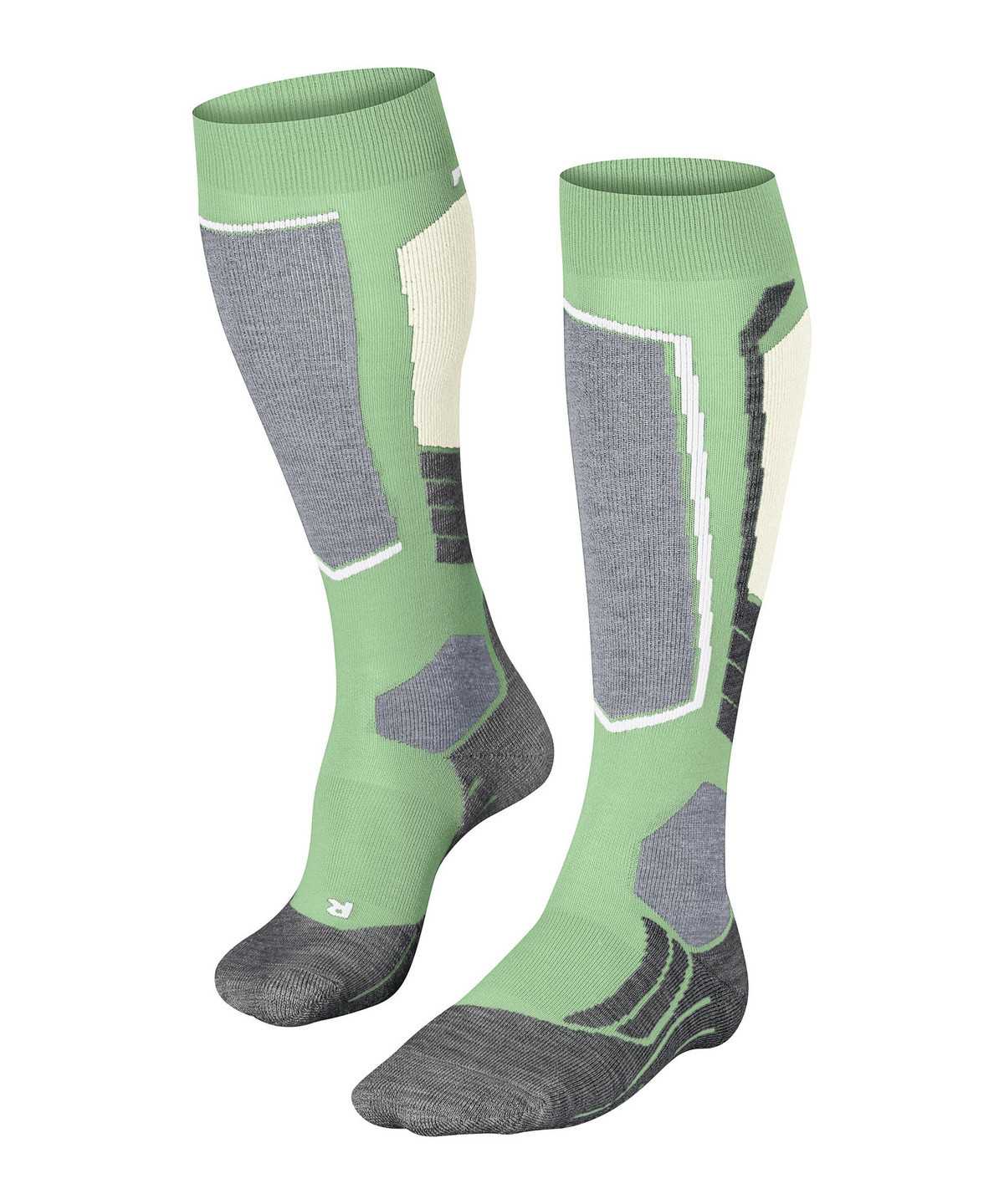 Dámské Sports Socks Falke SK2 Intermediate Skiing Knee-high Socks Zelene | 6435FKNDU