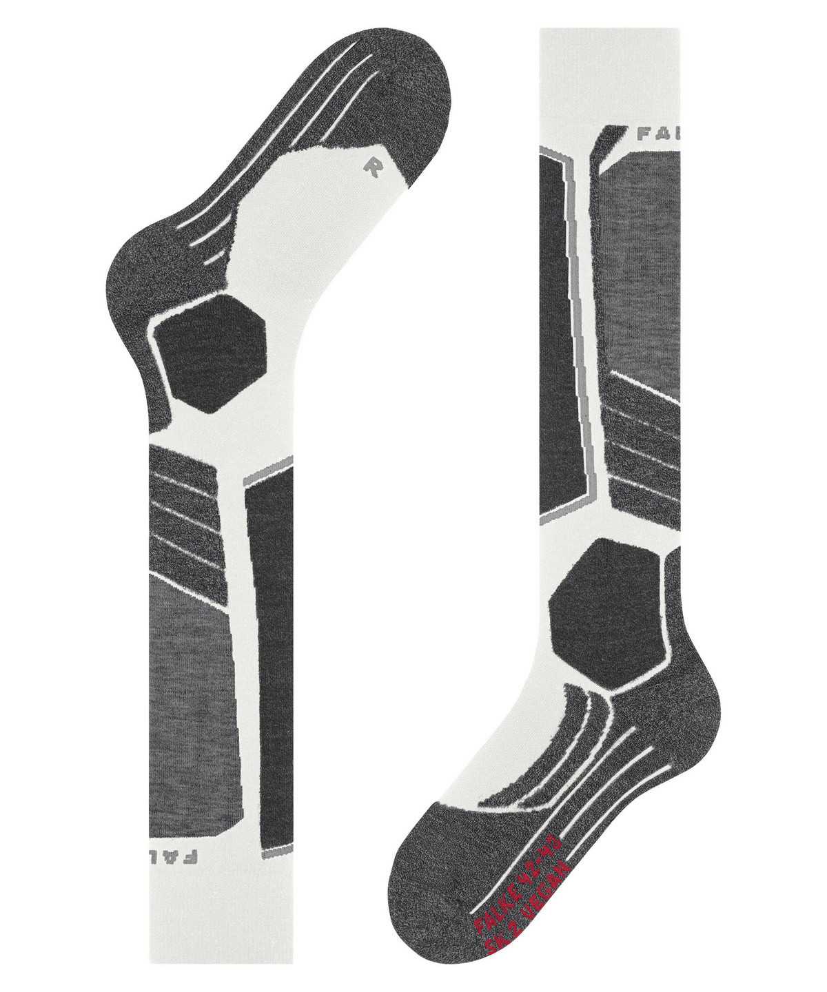 Dámské Sports Socks Falke SK2 Intermediate Vegan Skiing Knee-high Socks Bílé | 5891WAYOM