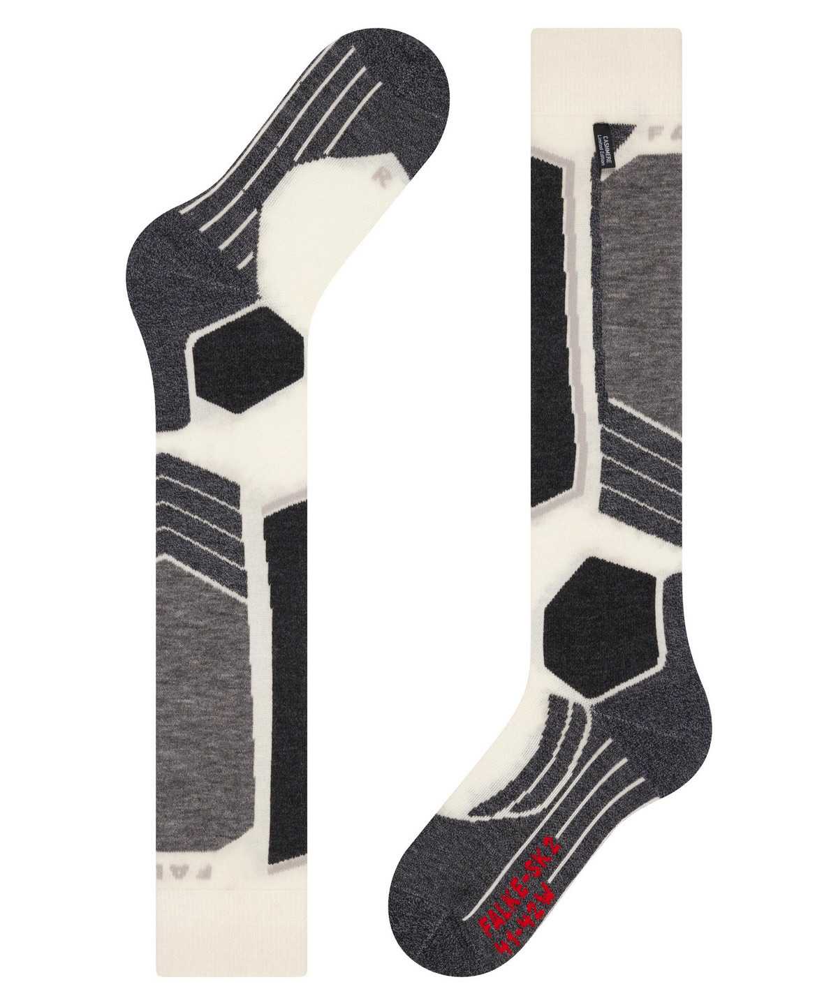 Dámské Sports Socks Falke SK2 Intermediate Skiing Knee-high Socks Bílé | 1480IKMHZ