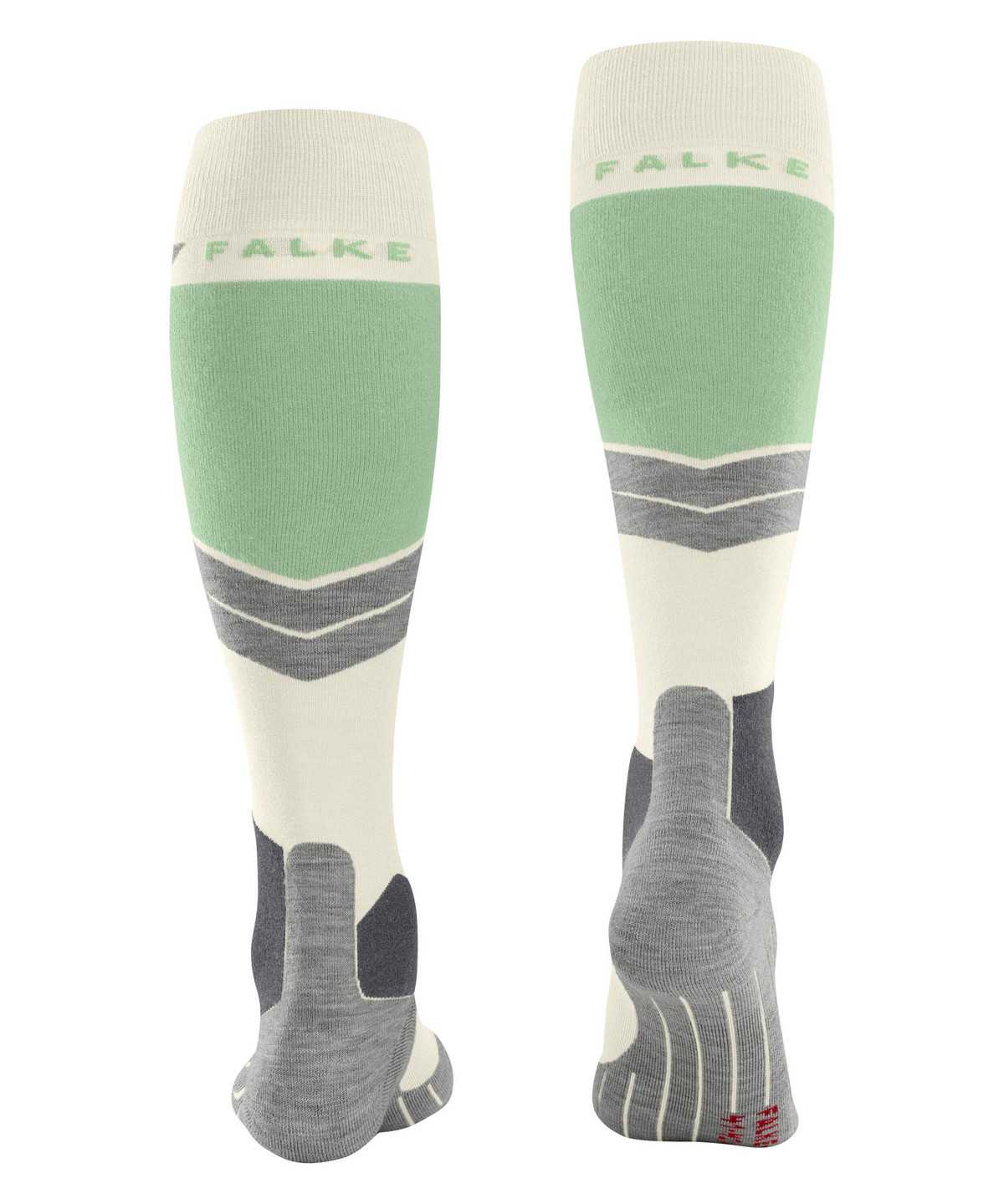 Dámské Sports Socks Falke SK4 Advanced Skiing Knee-high Socks Bílé | 7320FOSHG