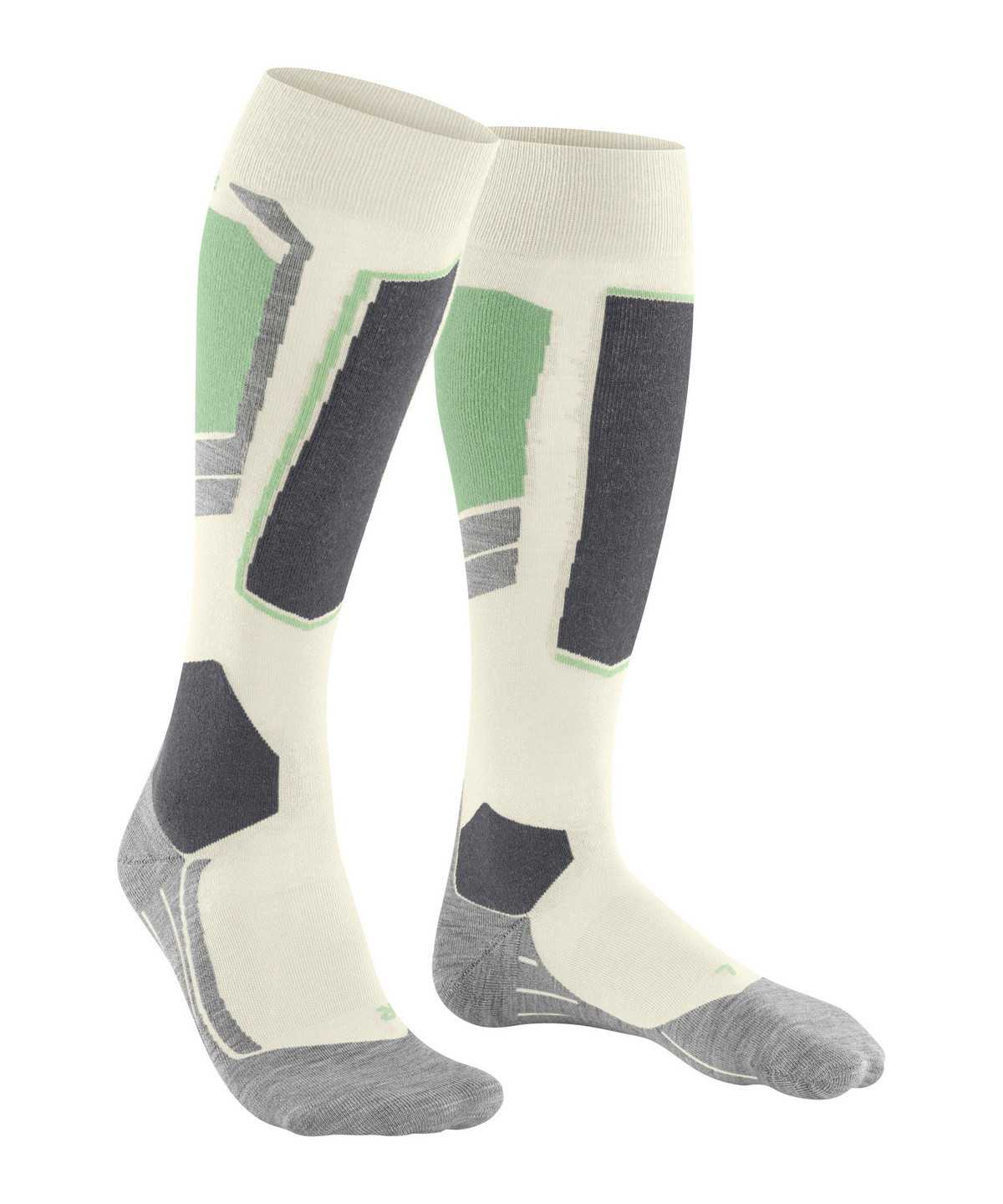 Dámské Sports Socks Falke SK4 Advanced Skiing Knee-high Socks Bílé | 7320FOSHG