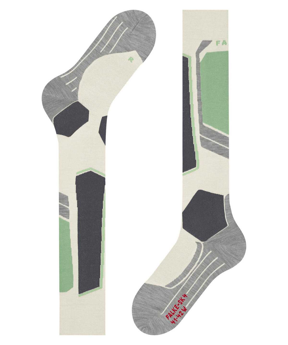 Dámské Sports Socks Falke SK4 Advanced Skiing Knee-high Socks Bílé | 7320FOSHG