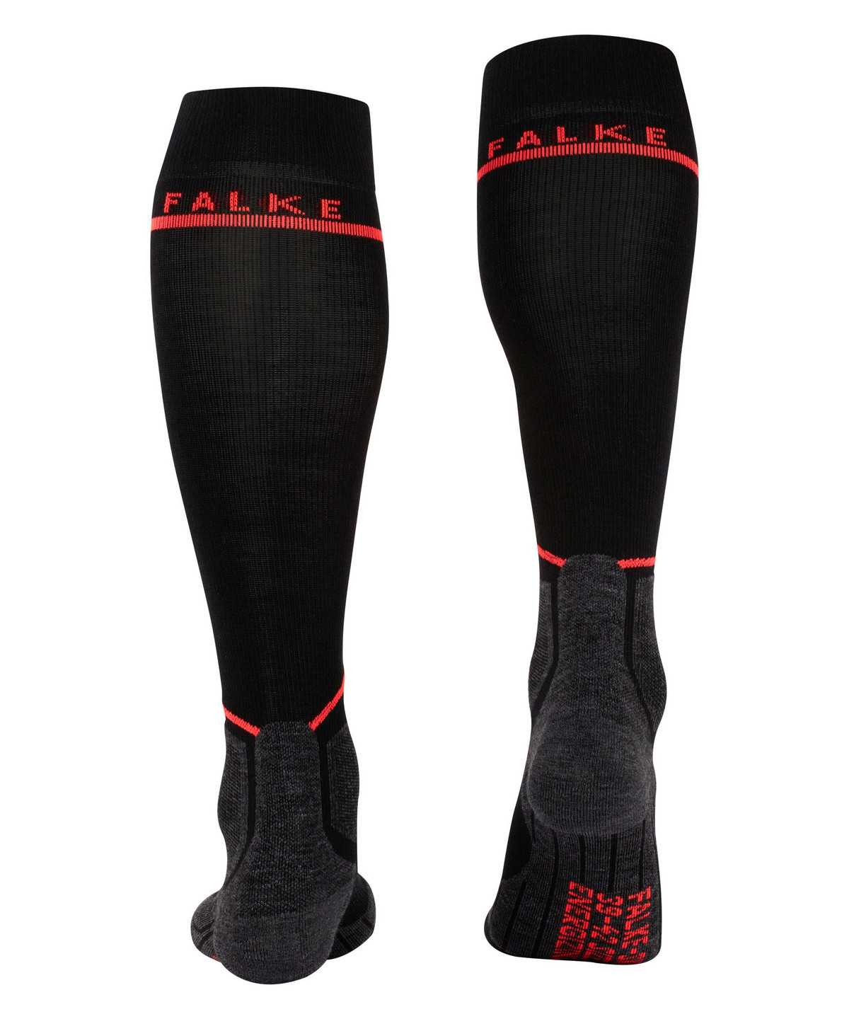 Dámské Sports Socks Falke SK Compression Wool Skiing Knee-high Socks Černé | 9342ECKHS