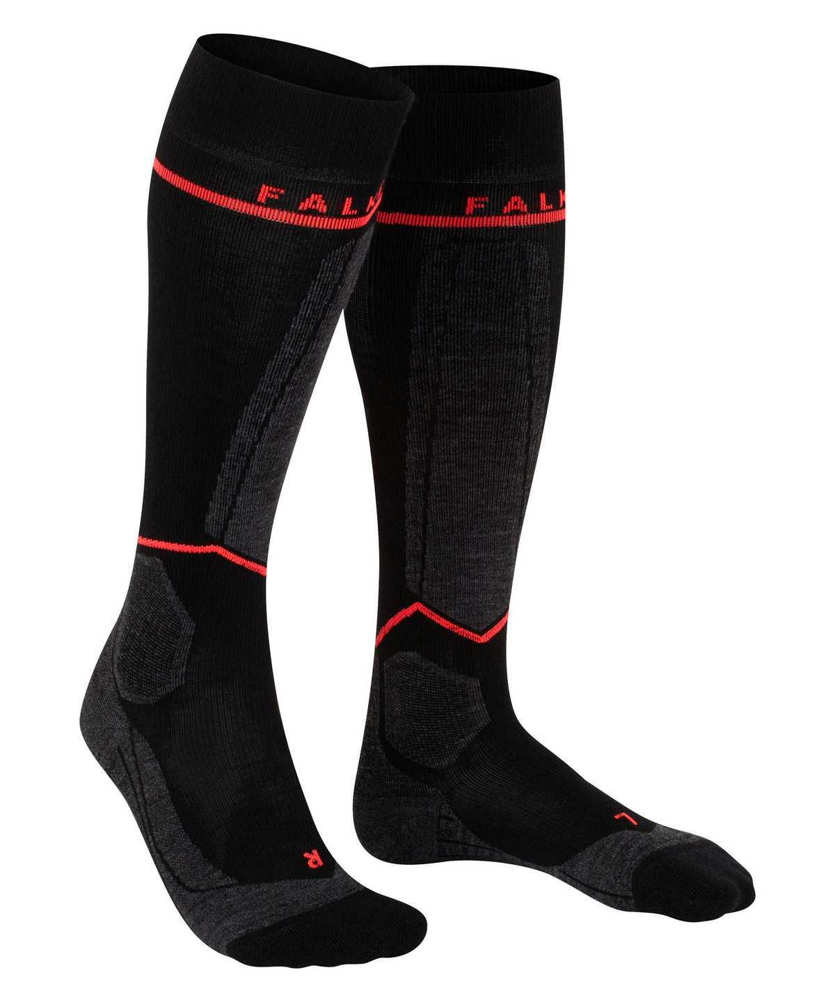 Dámské Sports Socks Falke SK Compression Wool Skiing Knee-high Socks Černé | 9342ECKHS