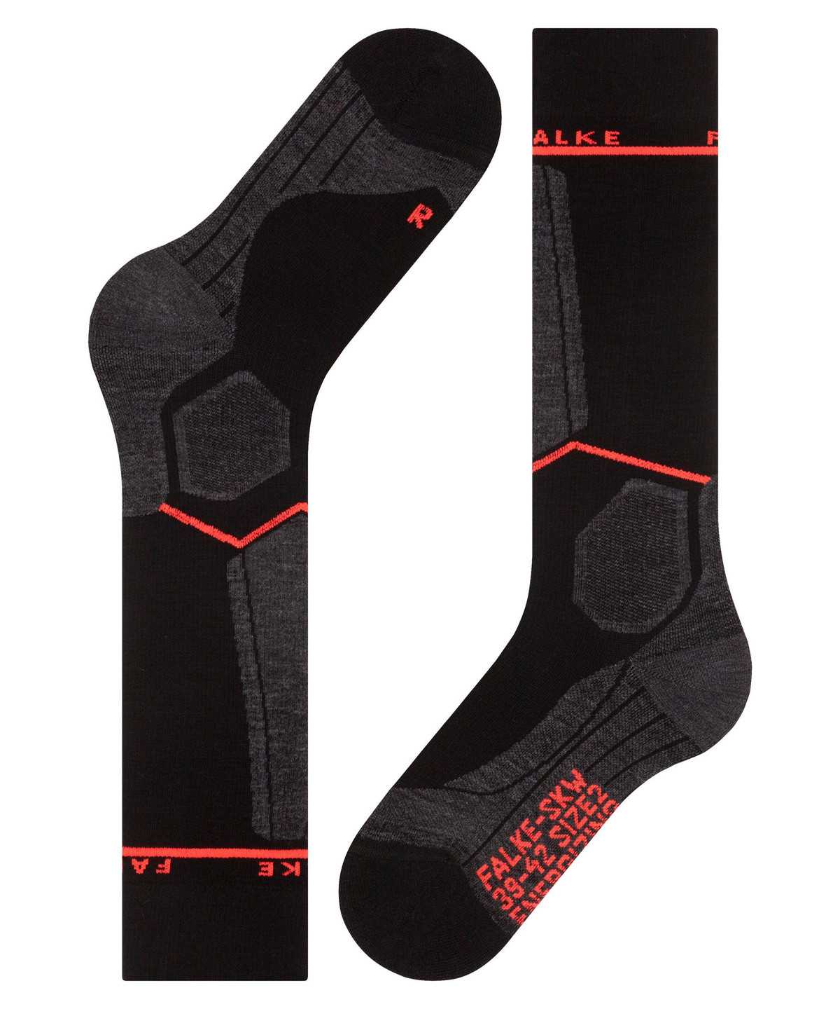 Dámské Sports Socks Falke SK Compression Wool Skiing Knee-high Socks Černé | 9342ECKHS