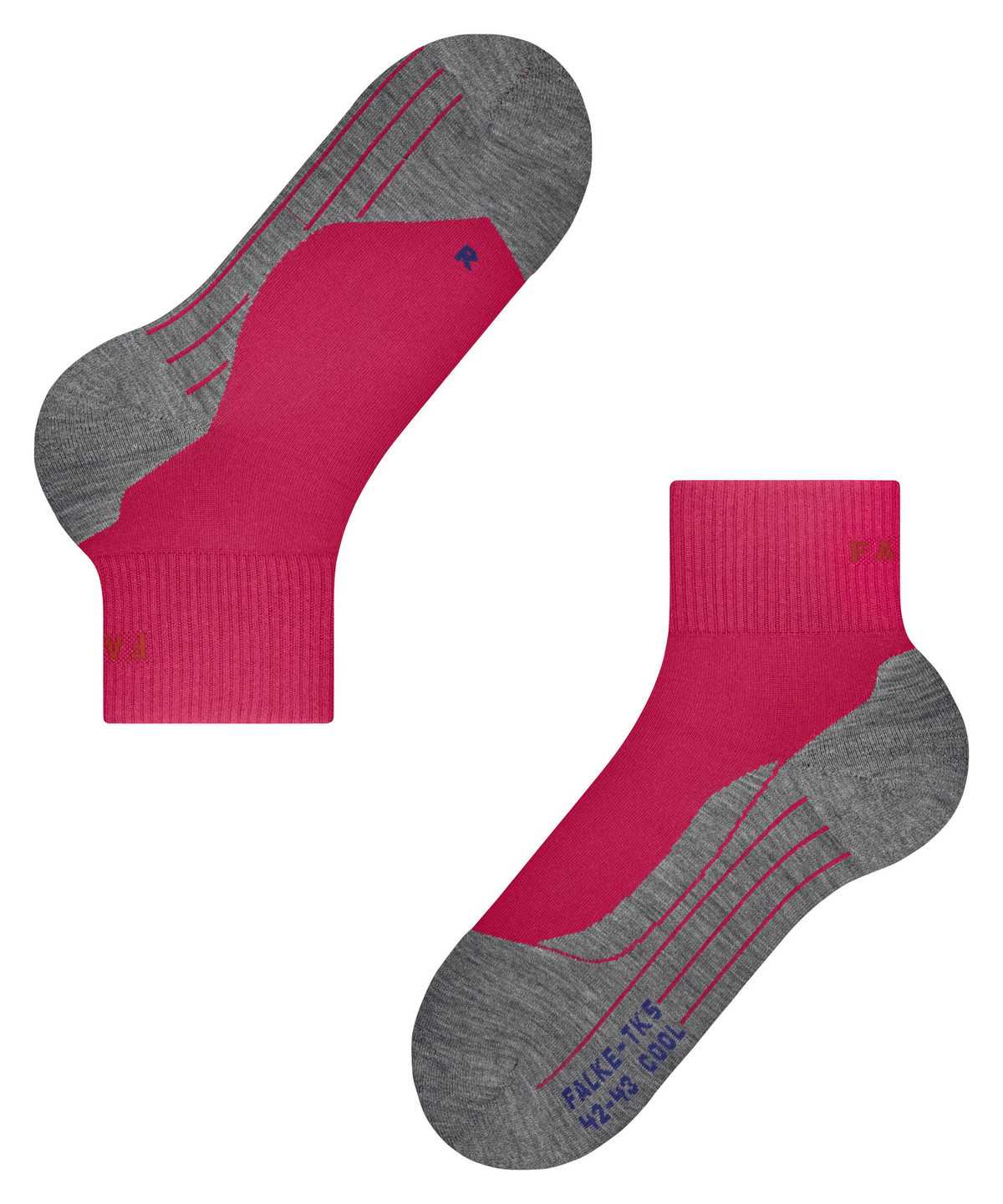 Dámské Sports Socks Falke TK5 Wander Cool Short Trekking Short sock Červené | 9863QDTSJ