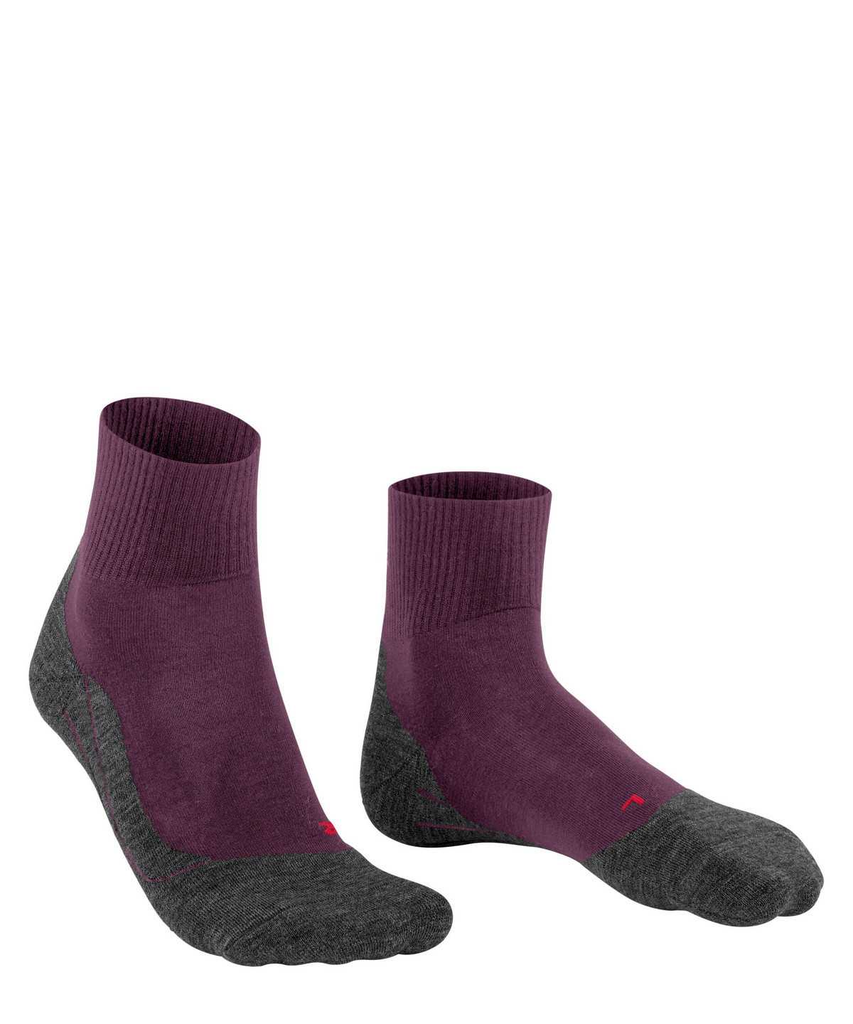 Dámské Sports Socks Falke TK5 Wander Wool Short Trekking Short sock Červené | 4285OQILH