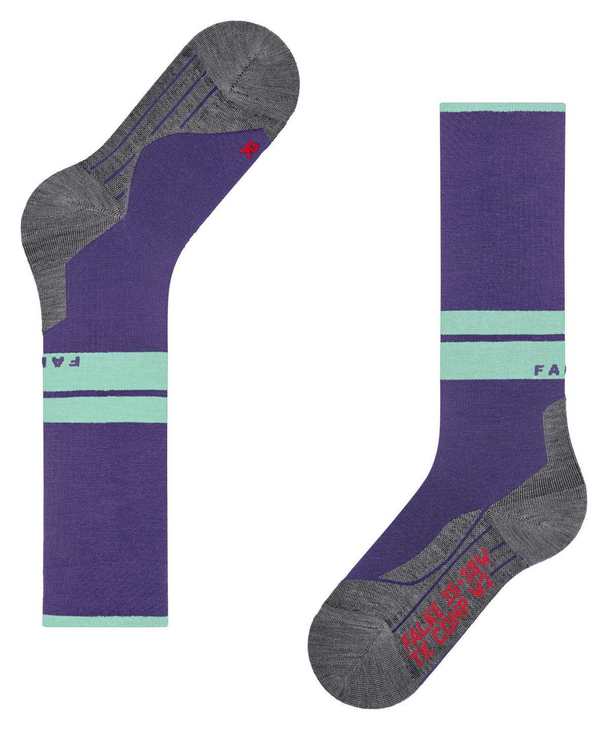 Dámské Sports Socks Falke TK Compression Energy Trekking Knee-high Socks Fialové | 2896GCIEH